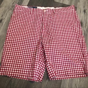 Ralph Lauren Suffield Gingham Print Cotton Shorts